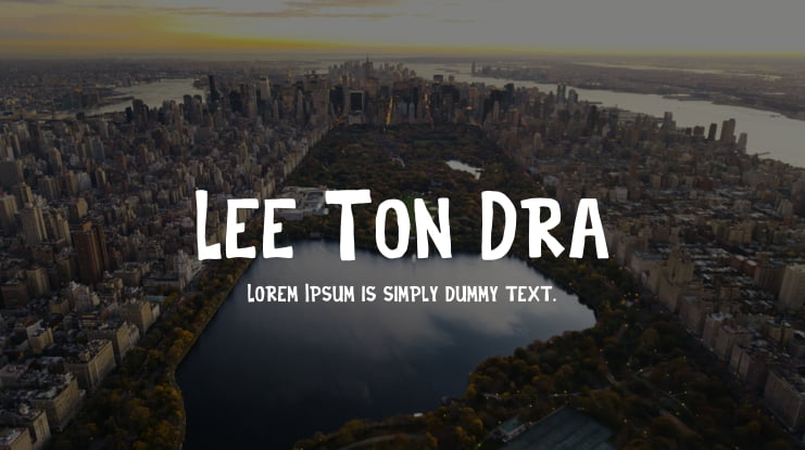 Lee Ton Dra Font Family