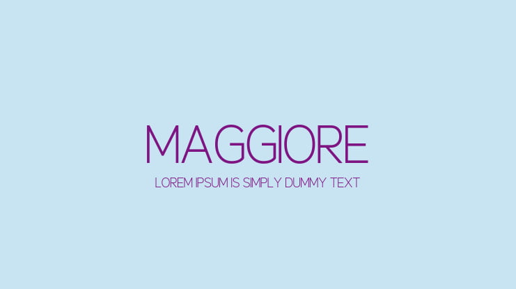 Maggiore Font Family