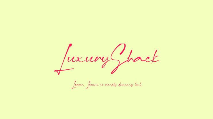 LuxuryShack Font