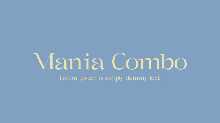 Mania Combo Font