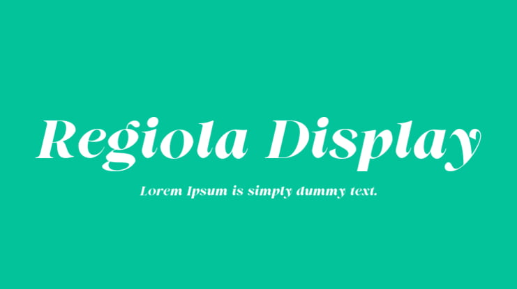 Regiola Display Font