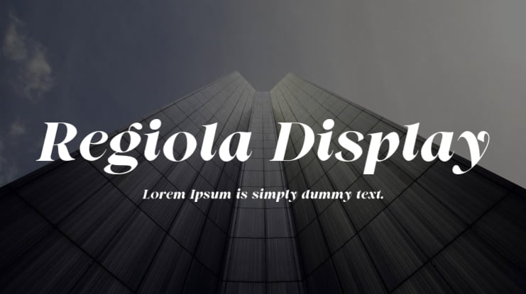 Regiola Display Font