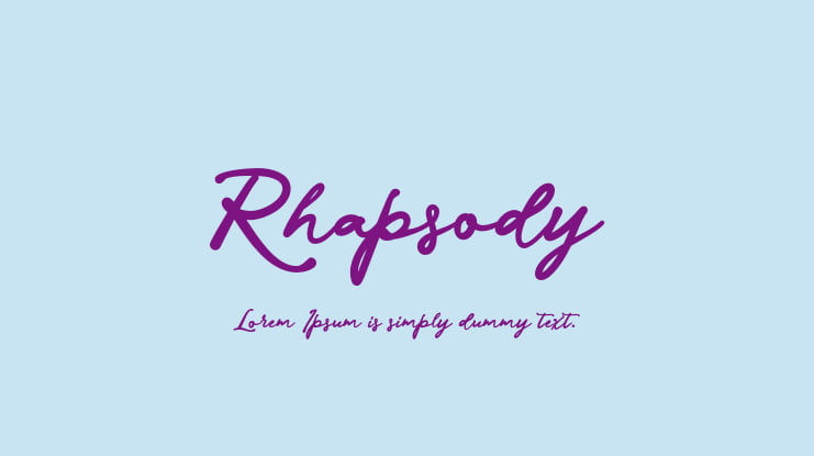 Rhapsody Font