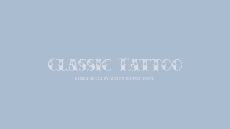 Classic Tattoo Font