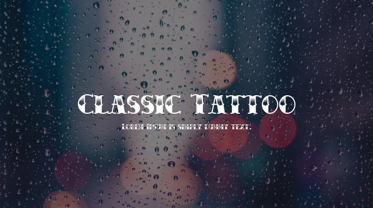 Classic Tattoo Font