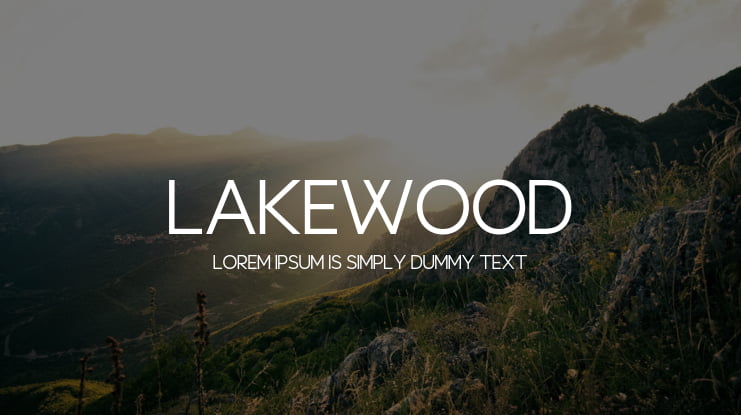 Lakewood Font Family