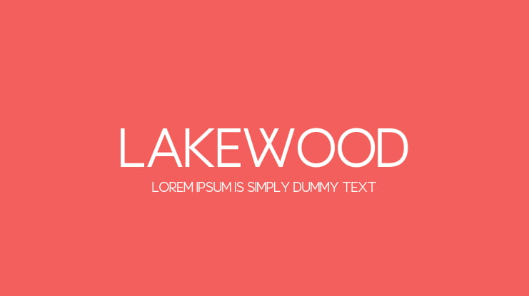 Lakewood Font Family