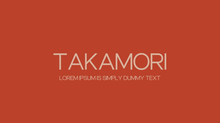 Takamori Font Family