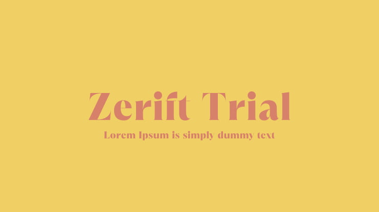 Zerift Trial Font