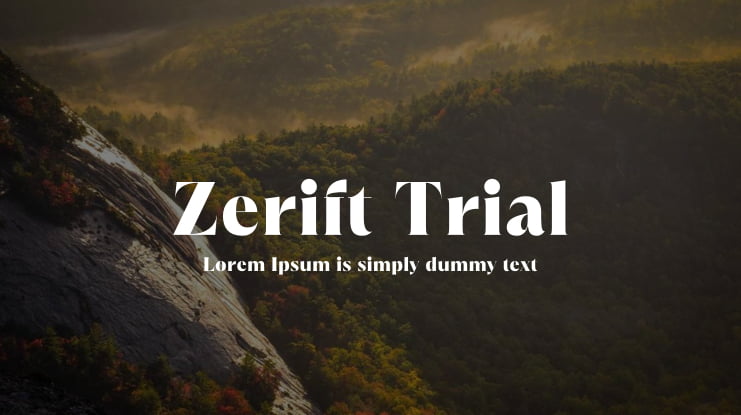 Zerift Trial Font