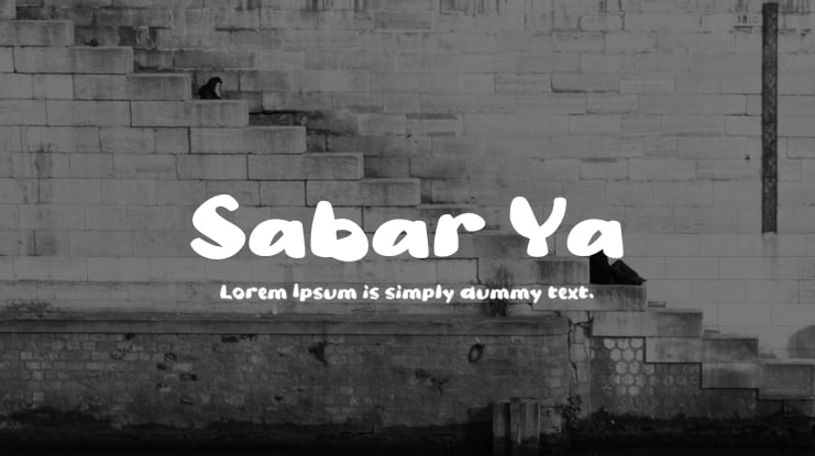 Sabar Ya Font