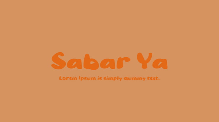 Sabar Ya Font