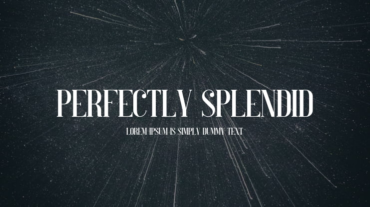 Perfectly Splendid Font