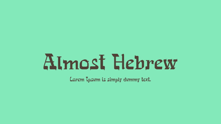 Almost Hebrew Font Family