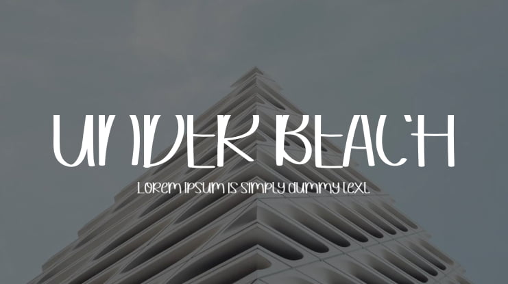 UNDER BEACH Font