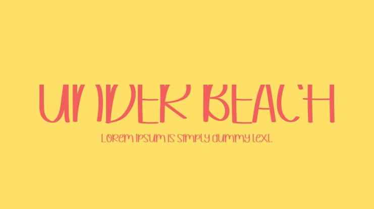 UNDER BEACH Font