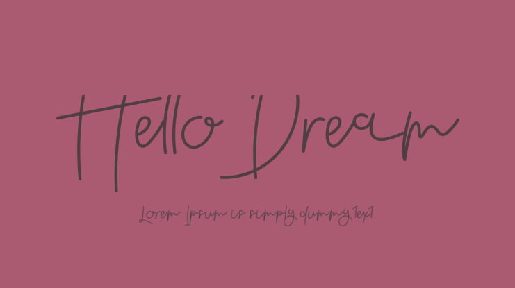 Hello Dream Font