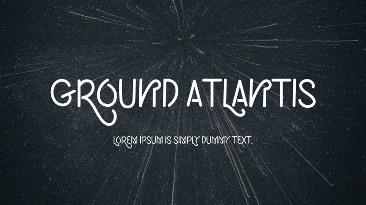 GROUND ATLANTIS Font