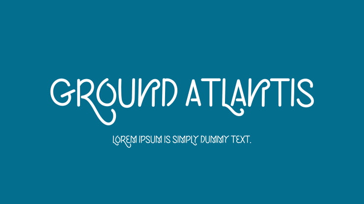 GROUND ATLANTIS Font