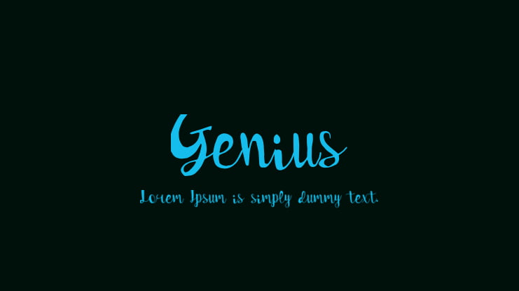 Genius Font