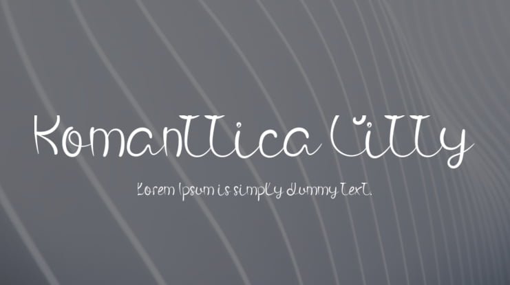 Romanttica Citty Font