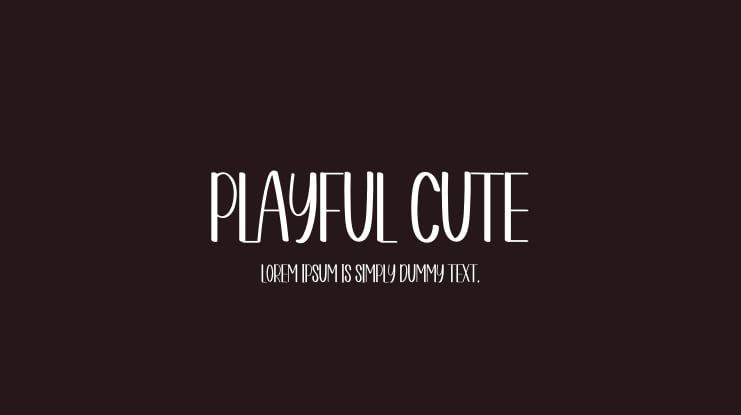 PLAYFUL CUTE Font