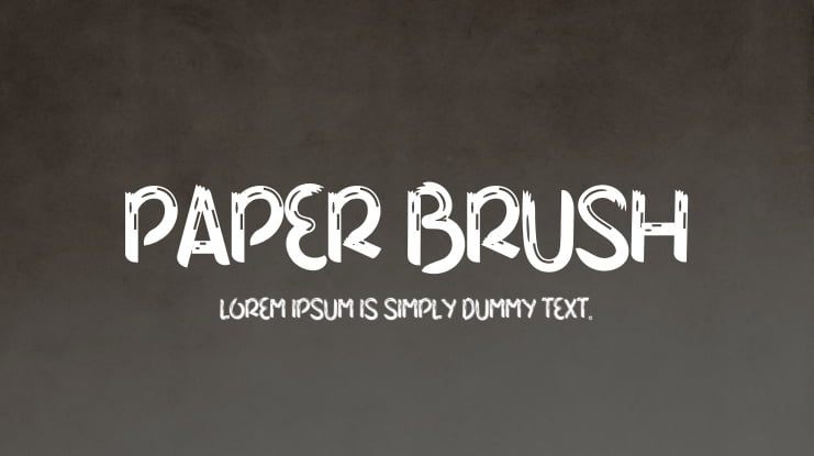 Paper Brush Font