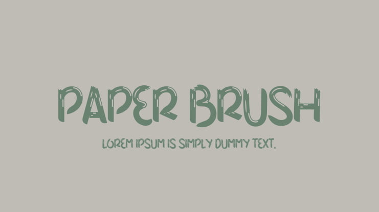 Paper Brush Font