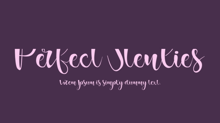 Perfect Stenlies Font