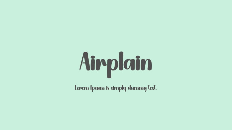 Airplain Font