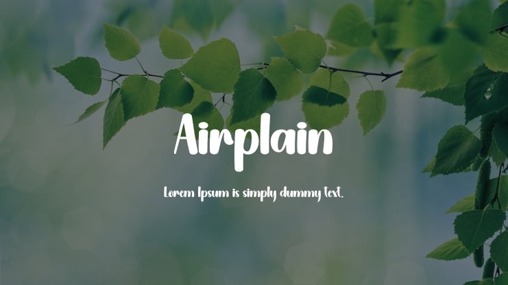 Airplain Font