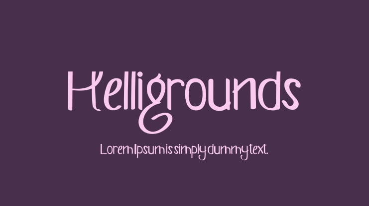 Helligrounds Font