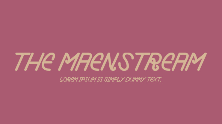 The Maenstream Font