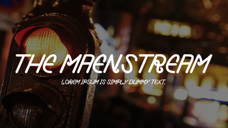 The Maenstream Font