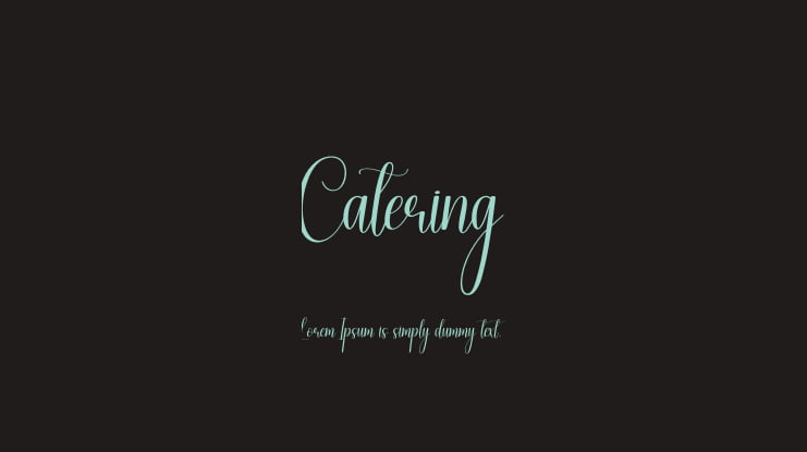 Catering Font