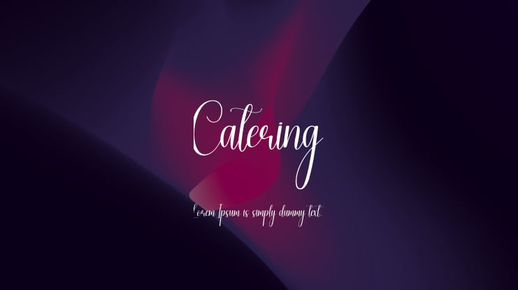 Catering Font