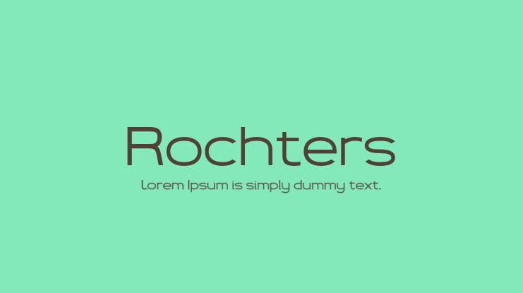 Rochters Font Family