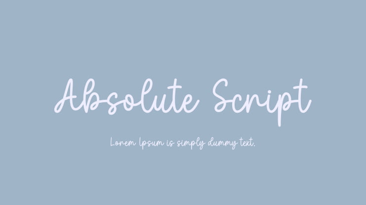 Absolute Script Font