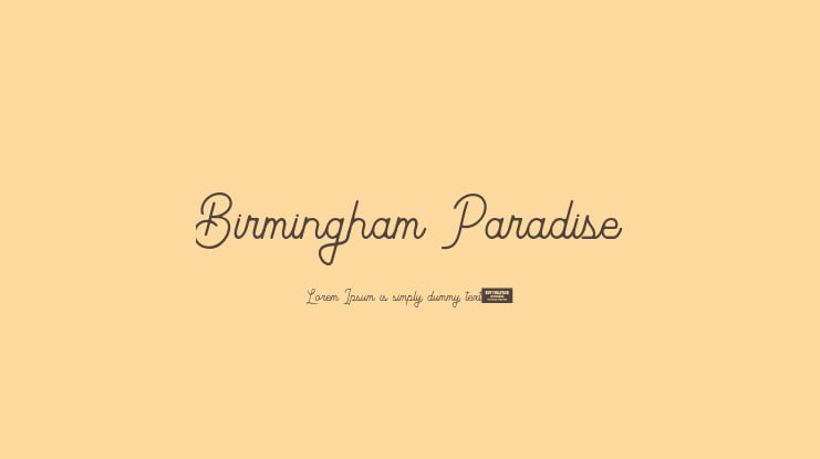 Birmingham Paradise Font