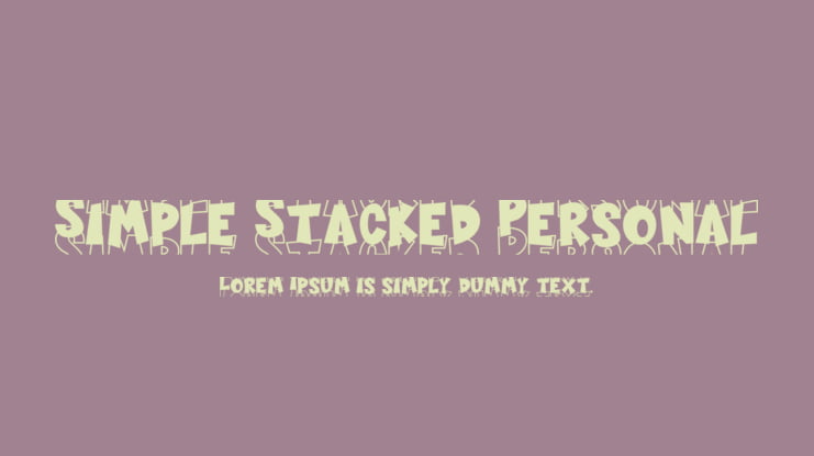 Simple Stacked Personal Font