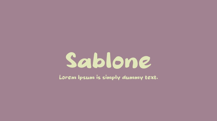 Sablone Font