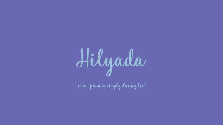 Hilyada Font