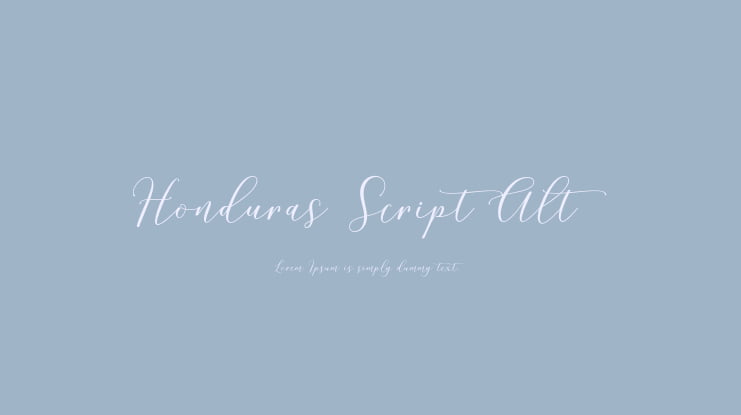 Honduras Script Alt Font Family