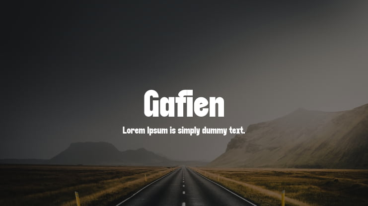 Gafien Font Family