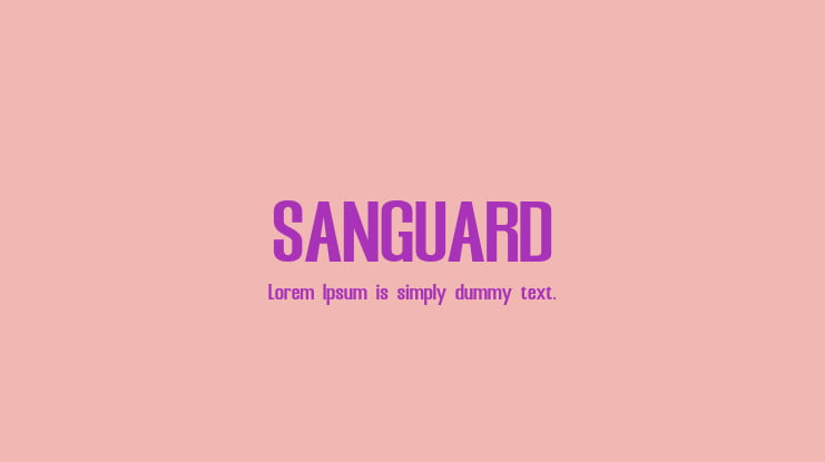 SANGUARD Font Family