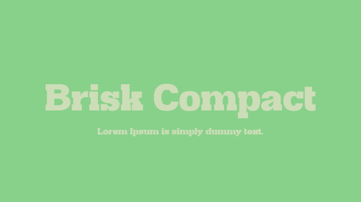 Brisk Compact Font