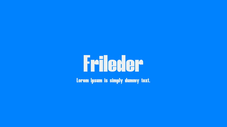 Frileder Font Family