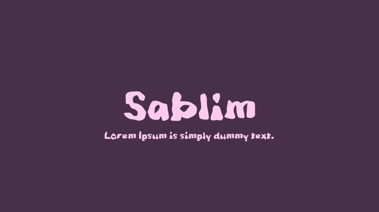 Sablim Font