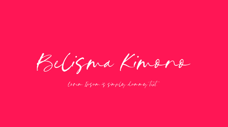 Belisma Kimono Font