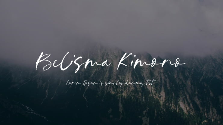 Belisma Kimono Font